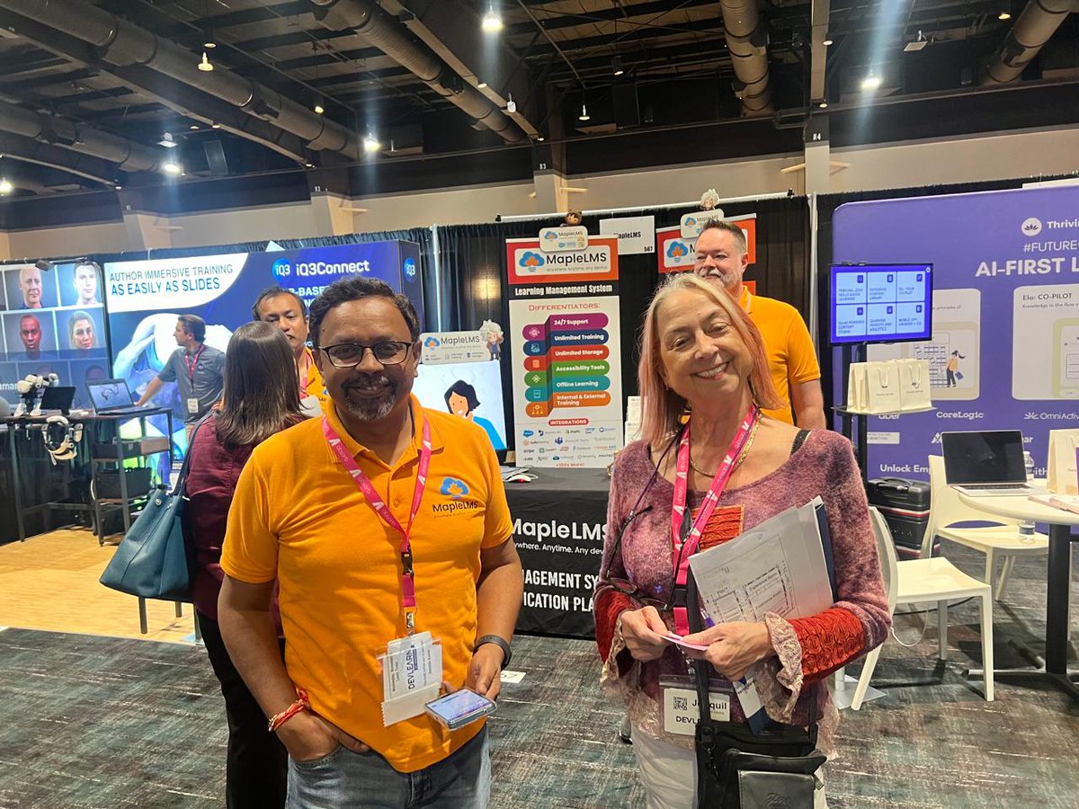 maplelms's tweet image. A successful #DevLearn2024 event! Huge thanks to our incredible clients, partners, new connections we made, and everyone else for making this event memorable. Grateful for the insightful conversations at the event!

#Devlearn24 #DevLearnevents #SuccessfulEvent