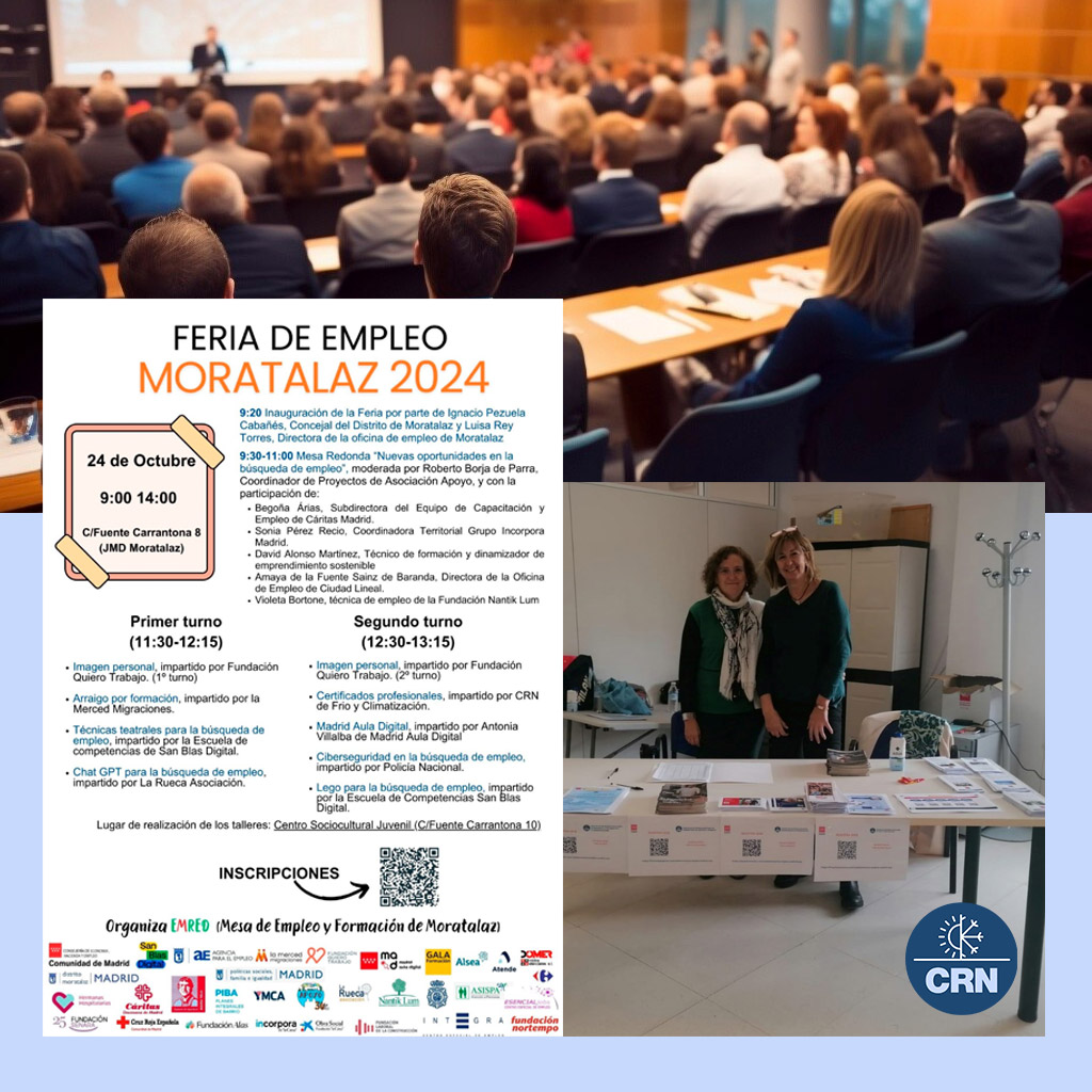 CMICE_Moratalaz's tweet photo. 🌟 ¡El #CRNMoratalaz participó en la #FeriaDeEmpleo organizada por #EMRED (Mesa de Empleo y Formación de Moratalaz) el pasado 24/10!
¡Gracias a todos los que nos visitaron y a EMRED por organizar este evento tan enriquecedor! 🙌
#Ciberseguridad #ChatGPT #cursosempleo https://t.co/KwSjBBiNCk