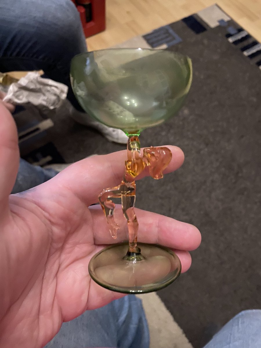 Internet do your magic : is this a real Fritz Lampl Bimini Lauscha glas? (We have 5 of them) - and if yes, anyone know what it was used for and maybe the worth?