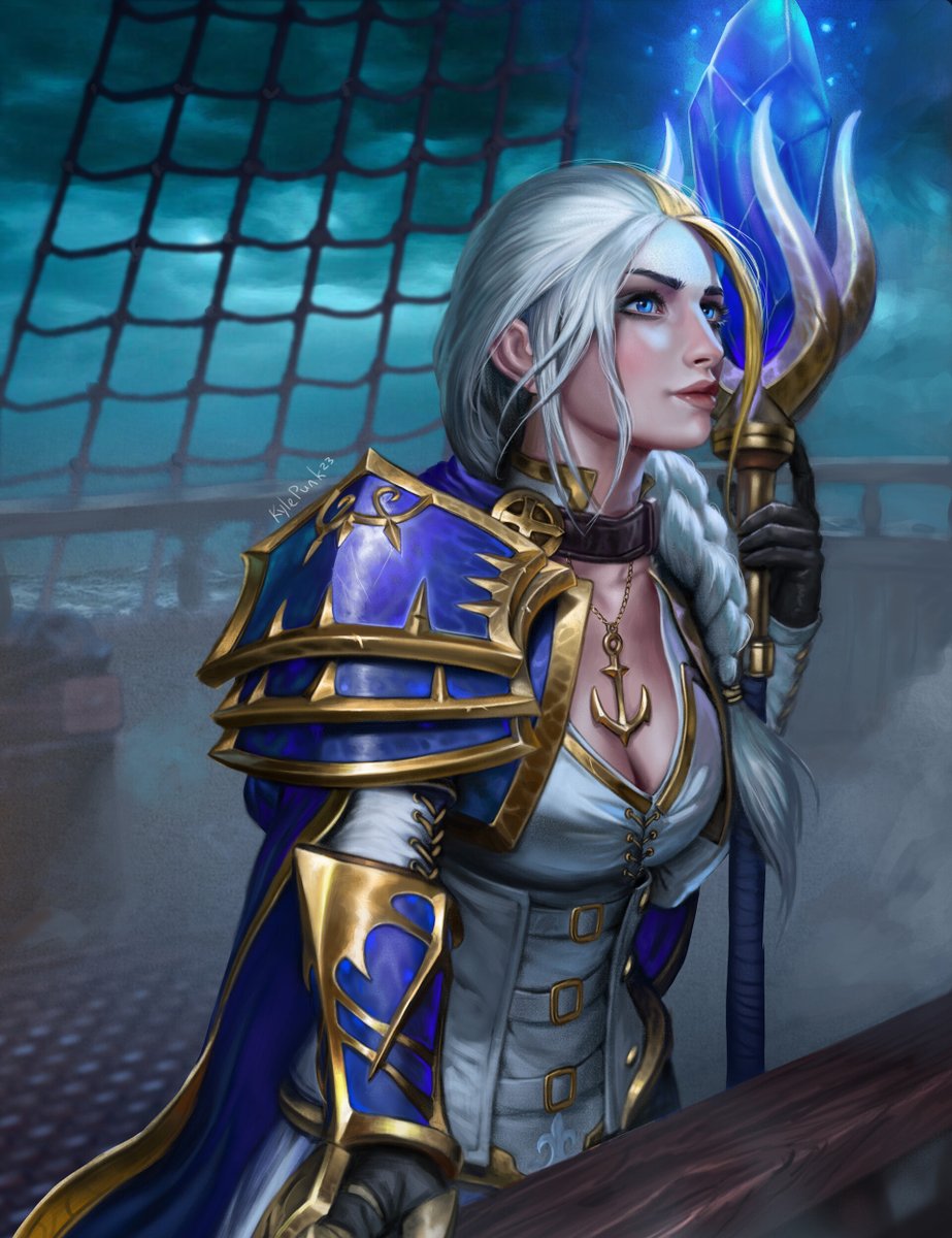 This is a fanart of a Jaina cosplay photo done by <a href="/Darkladycosplay/">Kira Regent Lord of Silvermoon 💙🏳️‍🌈</a>
