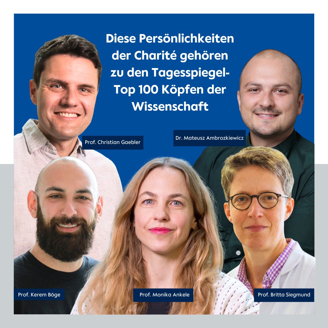 Charité - Universitätsmedizin Berlin (@chariteberlin) on Twitter photo Sie bewegen etwas in #Wissenschaft und #Gesellschaft, befindet der Berliner Tagesspiegel: Gastroenterologin Britta Sigmund, Psychologe Kerem Böge, Neurowissenschaftler Mateusz Ambrozkiewicz, Museumsdirektorin Monika Ankele und HIV-Forscher Christian Gaebler: Sie bewegen etwas in #Wissenschaft und #Gesellschaft, befindet der Berliner Tagesspiegel: Gastroenterologin Britta Sigmund, Psychologe Kerem Böge, Neurowissenschaftler Mateusz Ambrozkiewicz, Museumsdirektorin Monika Ankele und HIV-Forscher Christian Gaebler: