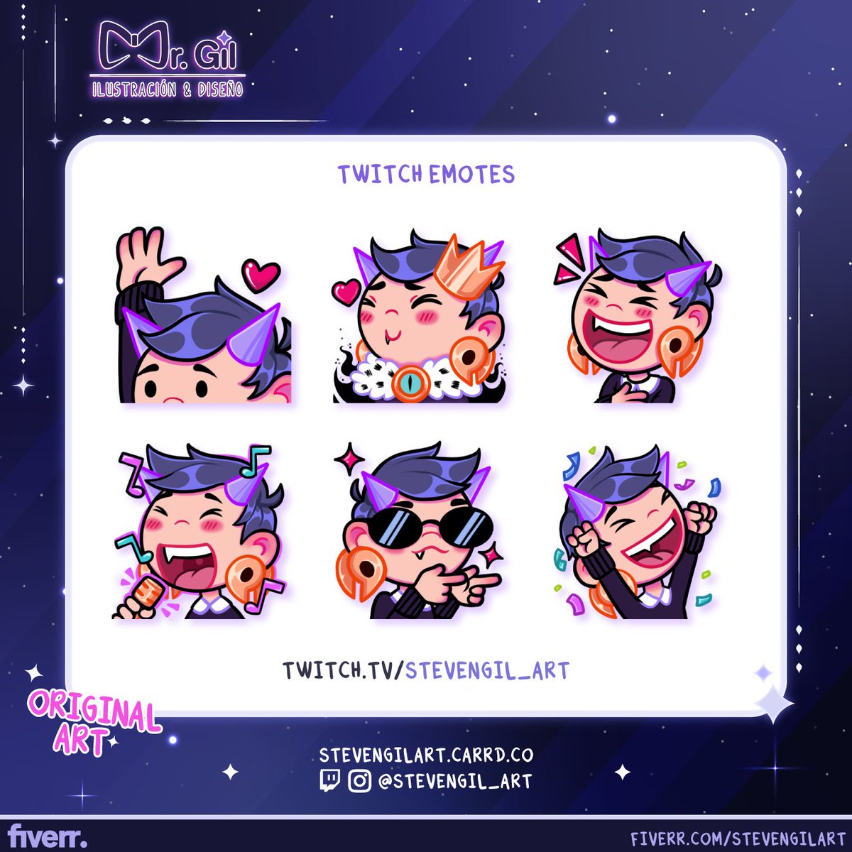 StevenGil_Art's tweet photo. Aun no les habรญa mostrado los otros emotes para mi canal de twitch ๐ vayan a seguirme y apoyarme en mis streams de arte, me ayudarรญan un montรณn ๐ ๐
#emotesdesign #emotes #twitchstreamer
#twitchemotes #digitalart #artedigital #procreate #ilustracion #digitalpainting https://t.co/8EVcJjLNs0