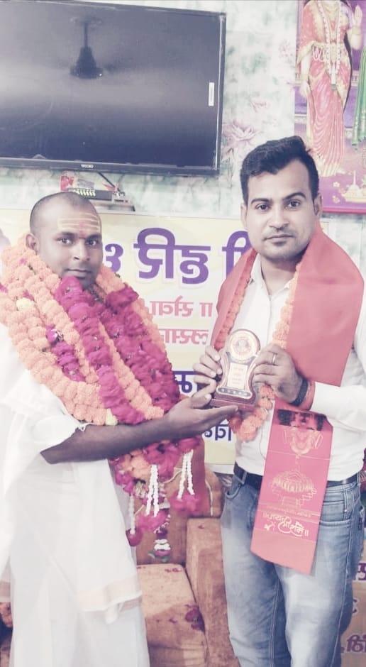 पत्रकार कल्याण एसोसिएशन के प्रदेश अध्यक्ष ऋषभ द्विवेदी जी को सम्मानित किया गया