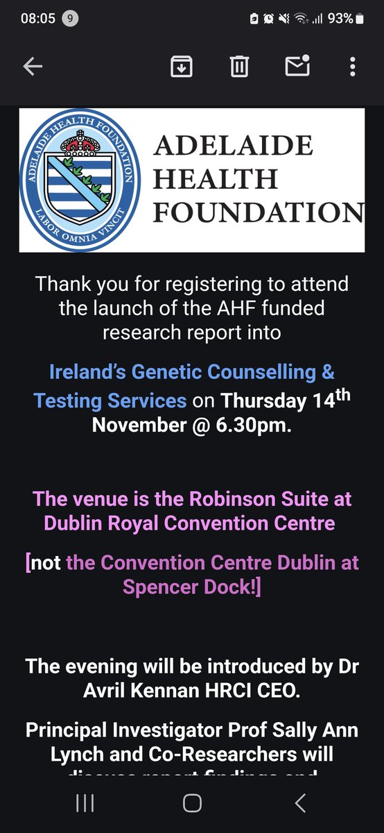 Sally Ann Lynch (@annnlynch) on Twitter photo Looking forward to this, you rarely get an opportunity to reflect on the results of your research. It'll be like a PhD viva! Alana, Debby & I defending our thesis. <a href="/RareDiseasesIE/">Rare Diseases Ireland</a>, <a href="/JamesJOByrne/">James OโByrne</a> <a href="/AdelaideHealthF/">Adelaide Health Foundation</a> <a href="/AlanaJWard8/">Alana Ward</a> <a href="/DebbyLambert14/">Debby Lambert</a> <a href="/22Q11_Ireland/">22Q11 Ireland</a> <a href="/HRCIreland/">Health Research Charities Ireland - HRCI</a> Looking forward to this, you rarely get an opportunity to reflect on the results of your research. It'll be like a PhD viva! Alana, Debby & I defending our thesis. <a href="/RareDiseasesIE/">Rare Diseases Ireland</a>, <a href="/JamesJOByrne/">James OโByrne</a> <a href="/AdelaideHealthF/">Adelaide Health Foundation</a> <a href="/AlanaJWard8/">Alana Ward</a> <a href="/DebbyLambert14/">Debby Lambert</a> <a href="/22Q11_Ireland/">22Q11 Ireland</a> <a href="/HRCIreland/">Health Research Charities Ireland - HRCI</a>
