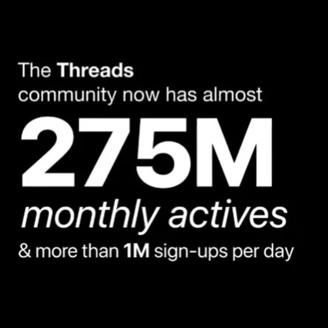 SMRSocial's tweet image. Do you use threads? What do you think about the app? 🤔

Find out what SocialMediaToday has to say about it 👉 socialmediatoday.com/news/threads-r… 

#ThreadsApp #SocialMediaTrends #ThreadsByMeta #SocialMediaNews #UserEngagement #DigitalTrends #ThreadsCommunity #MetaApps #SocialNetworking