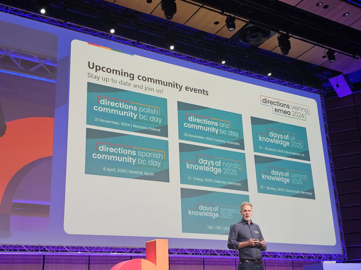 Last day of #DirectionsEMEA cannot be without #MSDyn365BC community news. Next year we all see eachother in Poznań in Poland. So get ready since it will be amazing one 😀 Trust me! But much more going on including BC Days. So happy that I have something to do with that format 😀