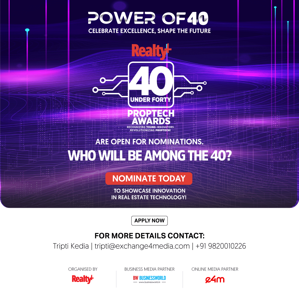 RPRealtyPlus's tweet image. Buckle Up for the Next Wave of PropTech! 

Calling all groundbreaking PropTech talents!
Are you one of them? Let your story be heard and rise above the rest!

Submit your application 👉 here: bit.ly/4foxli8
#PropTechAwards #RealtyPlus40Under40 #FutureOfRealEstate