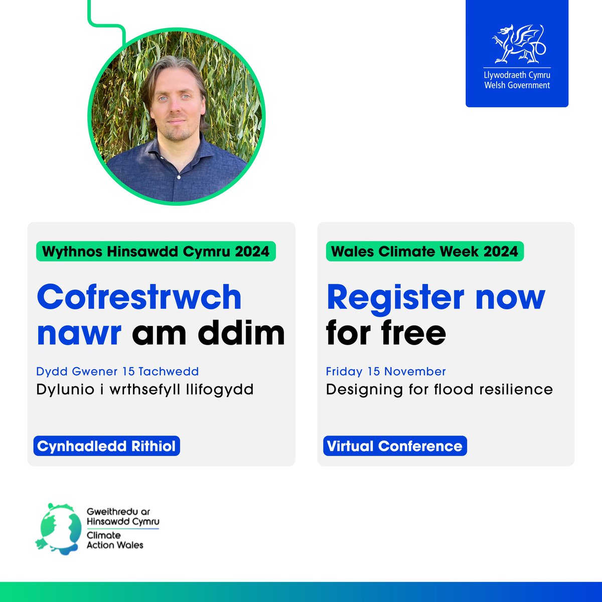 It’s almost time for #WalesClimateWeek2024. Virtual sessions on 15th November are all about our towns, cities and communities and how we help them adapt to our changing climate, including the key principles of flood-resilient design. Register for free at: bit.ly/3YLno9g