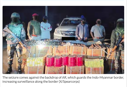 LaishramDeepika's tweet photo. Time to Wake Up: #BorderSmuggling and #Terrorism Threaten #India’s Security!
Explosives for #Myanmar rebel forces seized at the #Mizoram border—9,600 gelatin sticks, 9,400 detonators, and more! 🚫 Assam Rifles @official_dgar intercept weapons meant for anti-junta insurgents, exposing the dire threat from porous borders. This is the second major haul in a month!
The Free Movement Regime (FMR) is fueling cross-border smuggling, while ethnic violence in #Manipur continues to escalate, fueled by #Myanmar-backed rebels. This is WHY the #Kuki people oppose border fencing and FMR scrapping—yet it’s clear: India cannot afford to ignore this security nightmare any longer.
Time to secure our borders and stop the smuggling NOW!
https://t.co/YAz9q3so7l
#NationalSecurity #BorderFencing #ManipurCrisis #Smuggling #MyanmarRebels @ramindesai @VladAdiReturns #NarcoTerrorism #Manipur #KukiTerrorists #SaveManipur #Meiteis #Noseparateadministration #ManipurViolence @narendramodi @PMOIndia @HMOIndia @AmitShah @NBirenSingh @TOIIndiaNews @ANI @ndtv #Manipur #kukiChinInfilterators #Kuki_Anti_Nationalist #ManipurFightsBack #DrugsHataoBharatBachao #SaveMeiteiSaveIndia #Kuki_ZoEngineeredViolence @TheWarOnDrugs