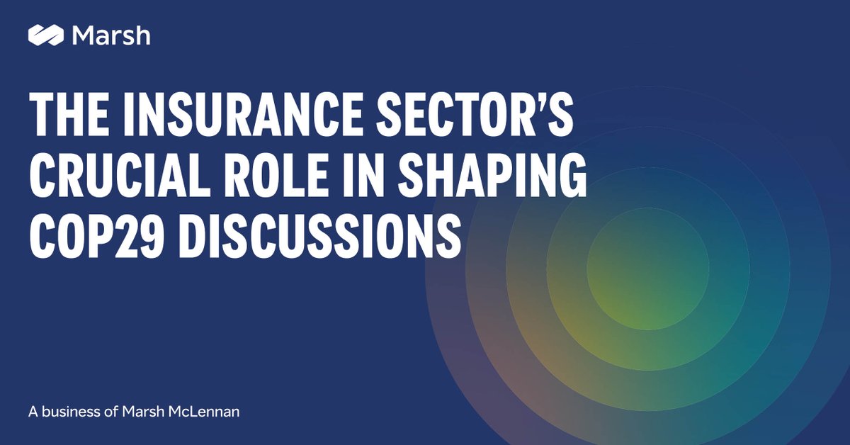 At #COP29, the insurance industry is stepping up as a key player in the fight against #climate change. By boosting private investment &amp; enhancing carbon market credibility, we're driving innovative solutions for a sustainable future. bit.ly/3AlSjj5