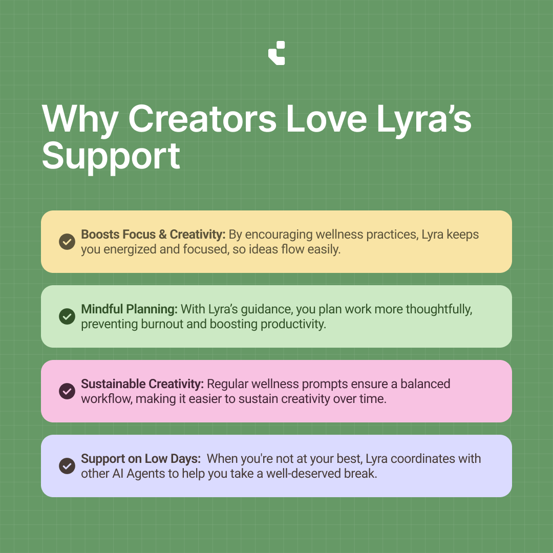 Creax_OS's tweet photo. When mental wellness is supported, creativity follows. 🧠✨
Welcome Lyra, your new go-to for balance and productivity.

Follow @creax_os ( Creator OS • COS ) for more updates

#ContentCreatorTools #AIForCreators #mentalhealth #AIAgents https://t.co/JdZtAY47Y9