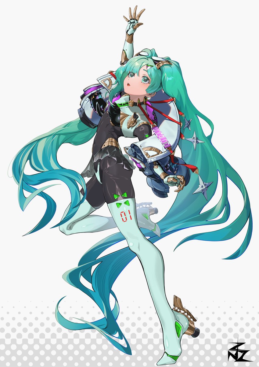 初音ミク「#初音ミク  #グッスマイラコン01ミク 」|ZINZのイラスト