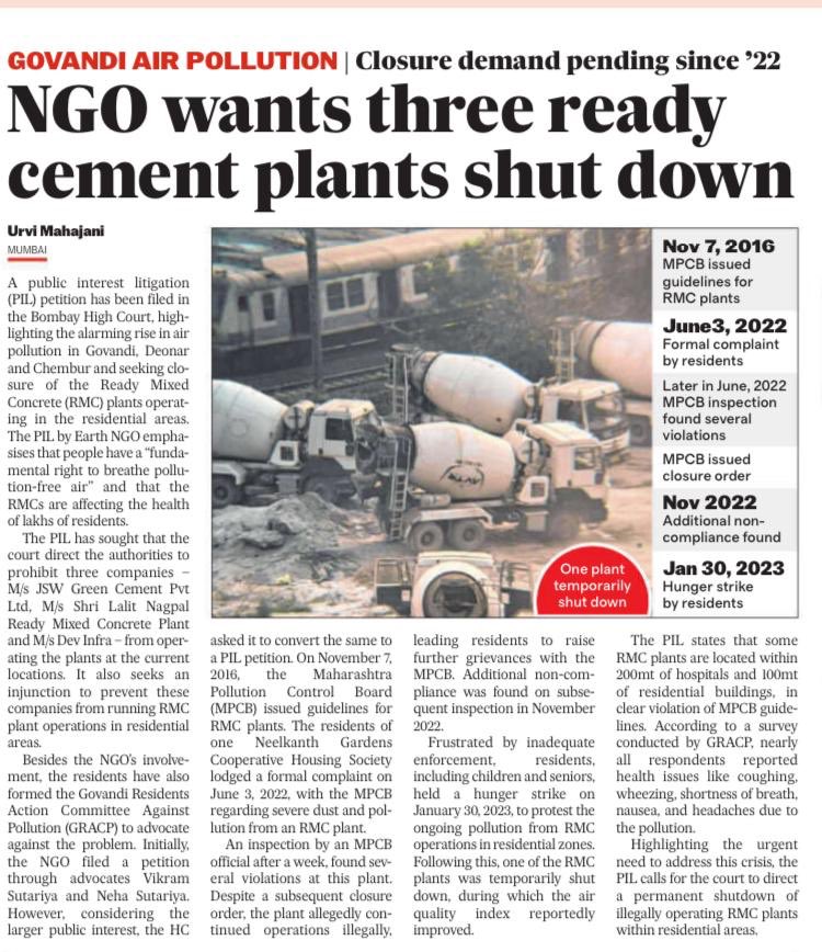 Sraboni Chaudhuri (@srabonichaudhu3) on Twitter photo Choking us to death are 2 RMC plants <a href="/JSWCement/">JSW Cement</a> M/s Lalit Nagpal Relcon
Burning eyes, difficulty in breathing which is worsening with the weather.
<a href="/TOIIndiaNews/">TOI India</a> <a href="/mid_day/">Mid Day</a> <a href="/LoksattaLive/">LoksattaLive</a> <a href="/SakalMediaNews/">SakalMedia</a> <a href="/pudharionline/">Pudhari News</a> <a href="/GovandiCell/">Govandi Citizens Welfare Forum</a> <a href="/PMOIndia/">PMO India</a>
PL HELP US Choking us to death are 2 RMC plants <a href="/JSWCement/">JSW Cement</a> M/s Lalit Nagpal Relcon
Burning eyes, difficulty in breathing which is worsening with the weather.
<a href="/TOIIndiaNews/">TOI India</a> <a href="/mid_day/">Mid Day</a> <a href="/LoksattaLive/">LoksattaLive</a> <a href="/SakalMediaNews/">SakalMedia</a> <a href="/pudharionline/">Pudhari News</a> <a href="/GovandiCell/">Govandi Citizens Welfare Forum</a> <a href="/PMOIndia/">PMO India</a>
PL HELP US