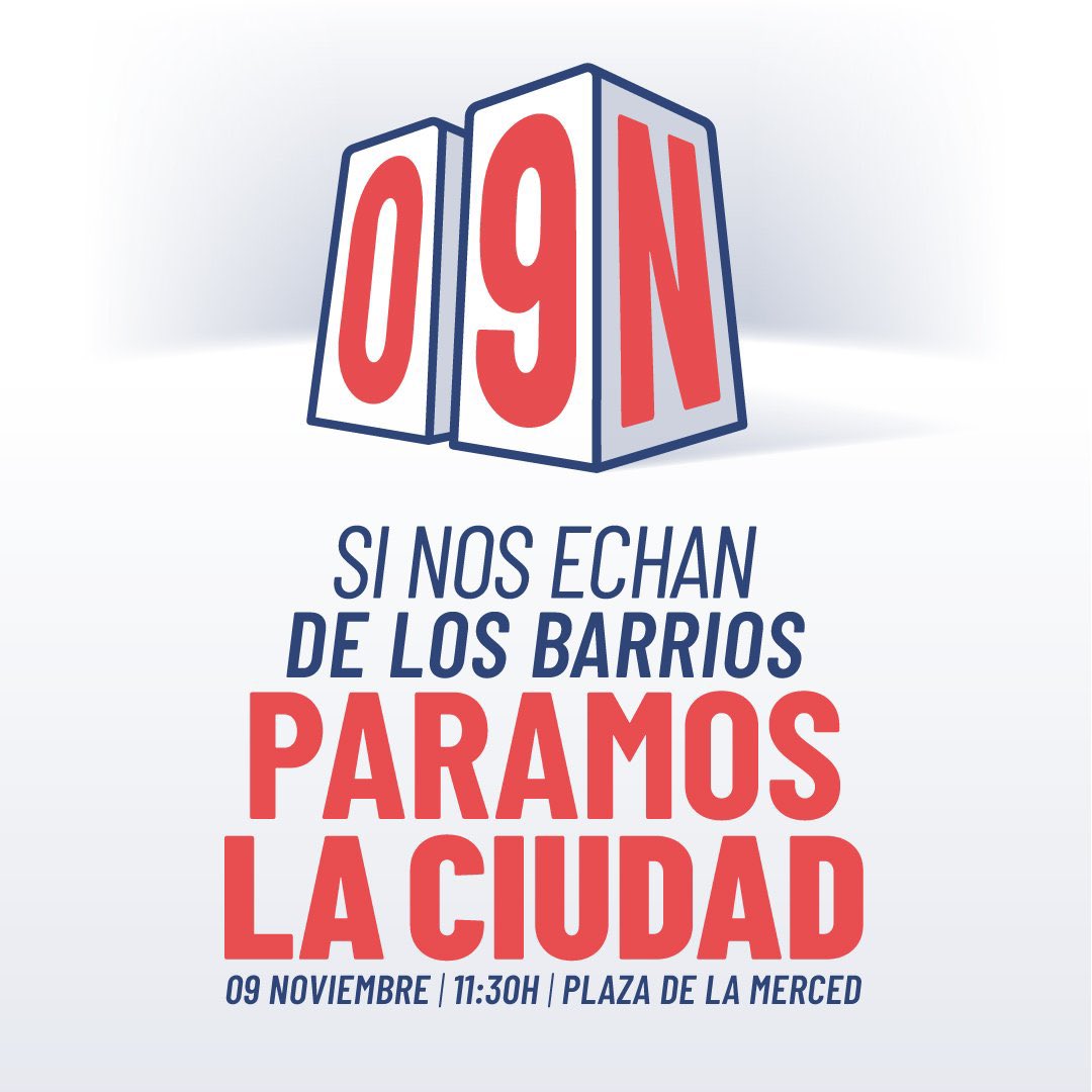 IZARmalaga's tweet photo. 📣Si nos echan de los barrios paramos la ciudad✊🏽

Mañana salimos a la calle con Málaga para vivir, por el fin de la explotación inmobiliaria, la explotación laboral y la explotación del territorio. 
📣Sus beneficios nos cuestan la vida ✊🏽

📆 Mañana 11:30, plaza de la merced. https://t.co/pn9hl2Rer7