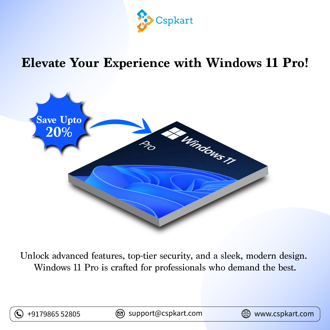 cspkart's tweet photo. 𝐔𝐩𝐠𝐫𝐚𝐝𝐞 𝐭𝐨 #Windows11Pro  𝐓𝐨𝐝𝐚𝐲!

Experience the power of Windows 11 Pro. Enhance your workflow seamlessly.

👉 Click Here to Order!: https://t.co/A3EcMYbzkF

 #nextgenwindows #securewindows #windowsupgrade #cspkart https://t.co/zSI3SZSFMP