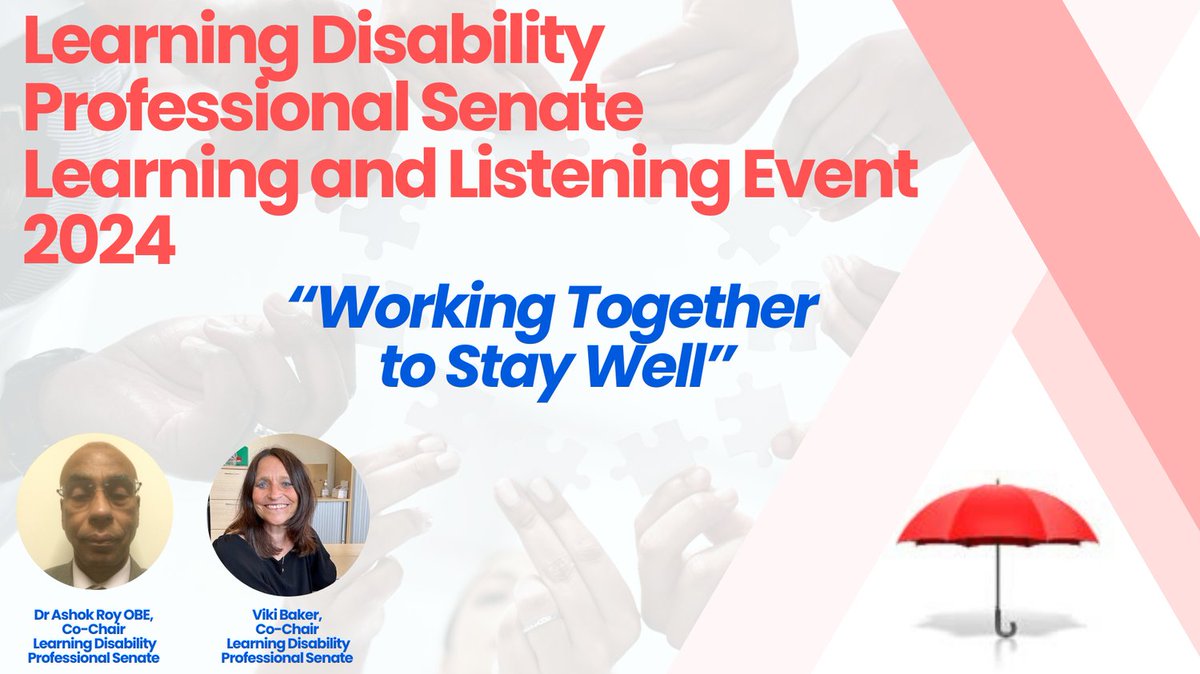 @ld_Senate Viki Baker and <a href="/Roy1Ashok/">Ashok Roy</a>
hosted "Working Together to Stay Well" event on improving health outcomes for people with learning disabilities; discussing co-production, health inequalities, intensive support teams, and more.

Watch the recording: bit.ly/wtsw