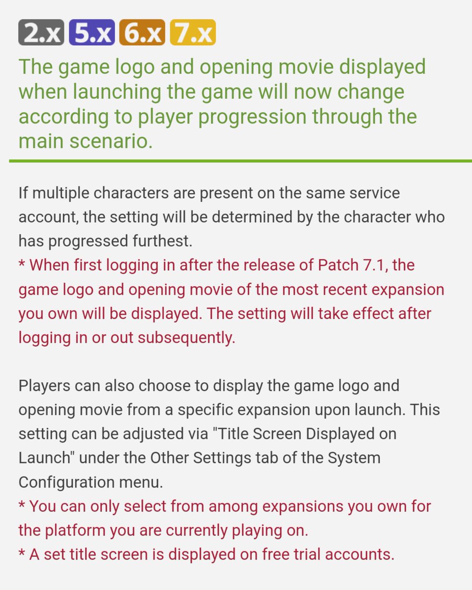 EENlX's tweet photo. i’m so jealous of sprouts who get to experience the title logo changing automatically after each expac now wtf https://t.co/uYwjCaEzhJ