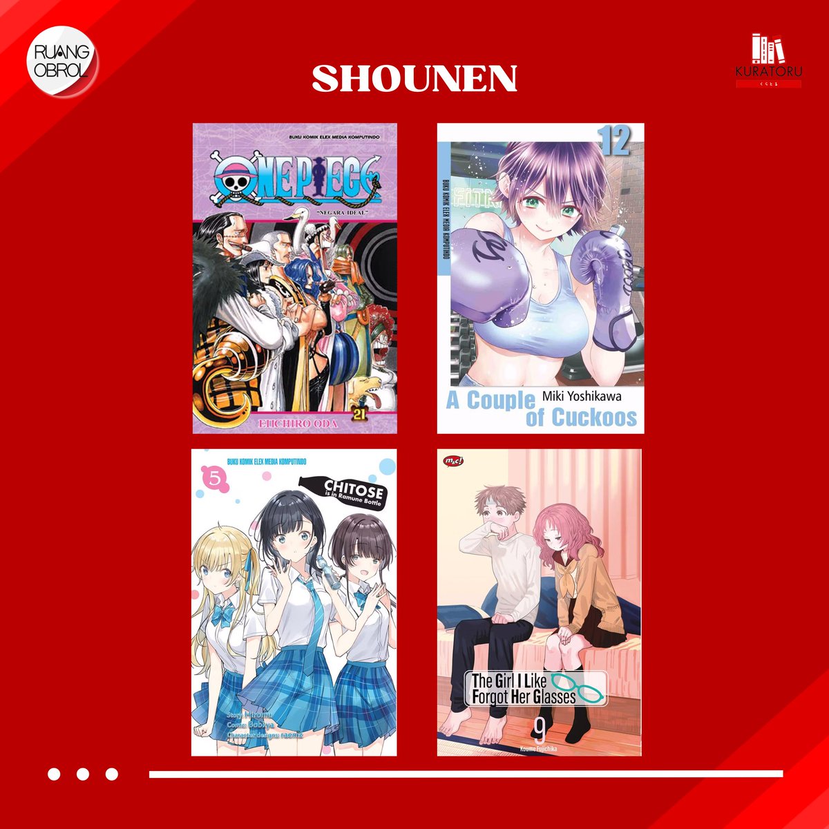 ruang_obrol's tweet photo. Rencana jadwal terbit komik untuk tanggal 13 November 2024. Jadwal bisa berubah sewaktu-waktu ✨
@Whatsonmnc @comic_lxlc @elexmedia #RuangObrol #komikbaru #komikelexmedia #komikmnc #elexmediakomputindo #mncgramedia #komikindonesia #mangaindonesia #jadwalterbit https://t.co/9OdDxLUd2H