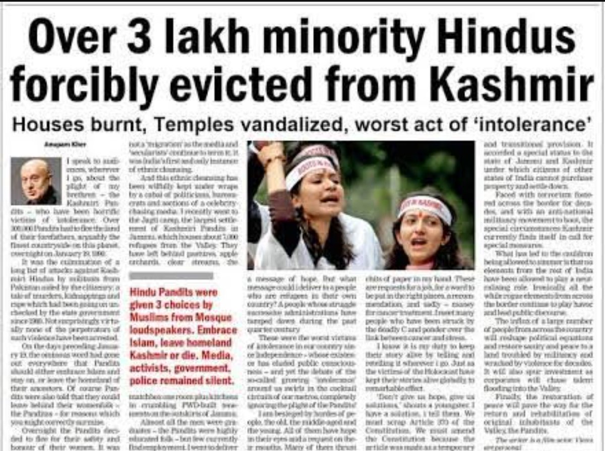 Finally you spoke about Kashmiri Hindu Genocide.

Thank you!!