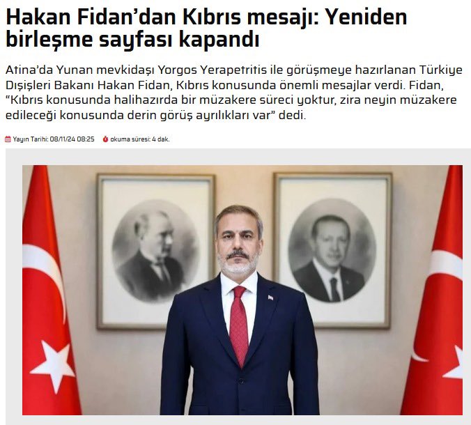Hulusi Κilim (@ulysseklm) on Twitter photo Kıbrıs’ın geleceği Kıbrıslıların inisiyatifindedir.
İrade burada, adadadır.
<a href="/TC_Disisleri/">T.C. Dışişleri Bakanlığı</a> Bakanı Sayın <a href="/HakanFidan/">Hakan Fidan</a> ’ın Kıbrıs’ın yeniden birleşme ihtimalinin “kapandığı” yönünde yaptığı açıklama tam bir talihsizliktir ve kabul edilemez.
Göreviniz adanın olması gerektiği gibi Kıbrıs’ın geleceği Kıbrıslıların inisiyatifindedir.
İrade burada, adadadır.
<a href="/TC_Disisleri/">T.C. Dışişleri Bakanlığı</a> Bakanı Sayın <a href="/HakanFidan/">Hakan Fidan</a> ’ın Kıbrıs’ın yeniden birleşme ihtimalinin “kapandığı” yönünde yaptığı açıklama tam bir talihsizliktir ve kabul edilemez.
Göreviniz adanın olması gerektiği gibi