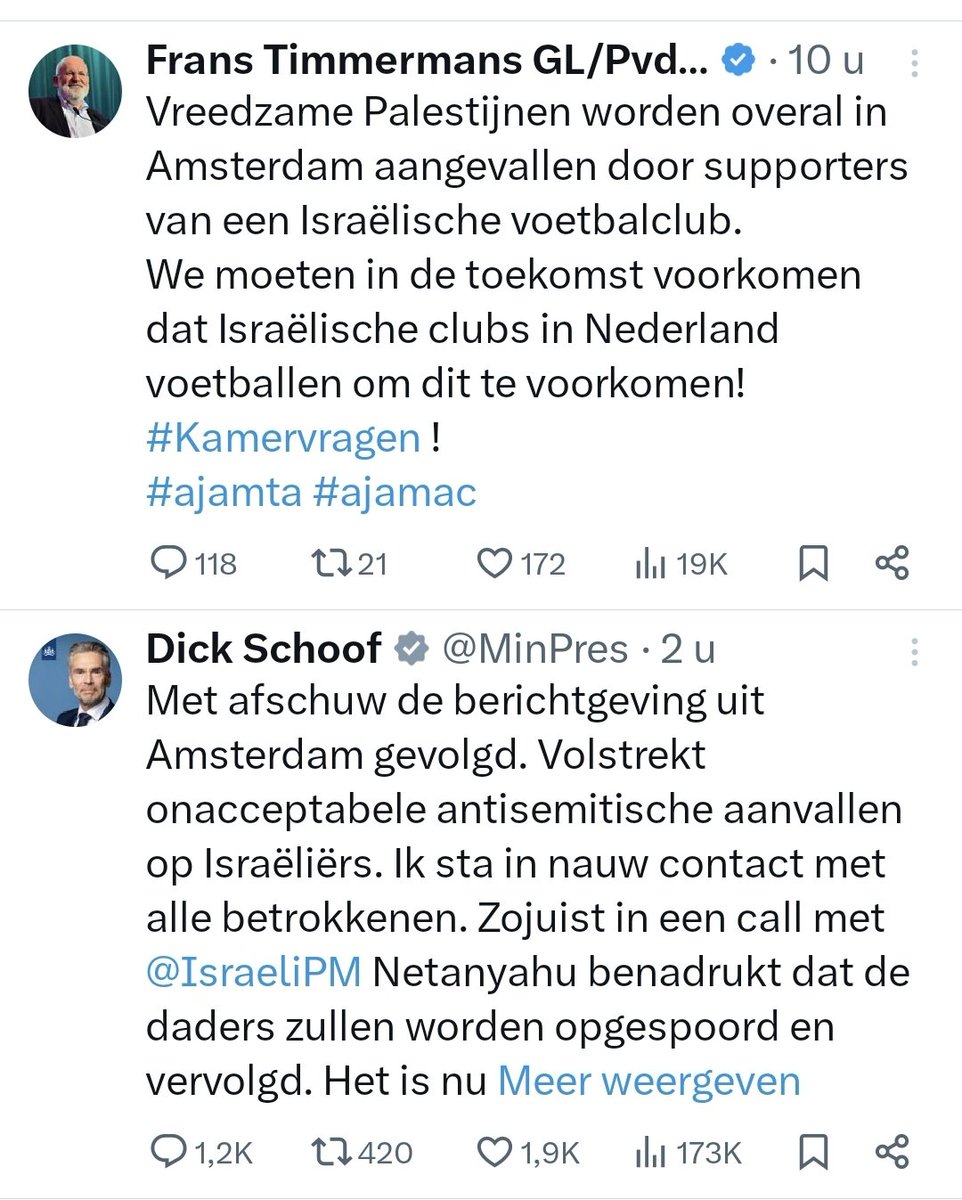 Verschil in berichtgeving 🤔🤡🤡