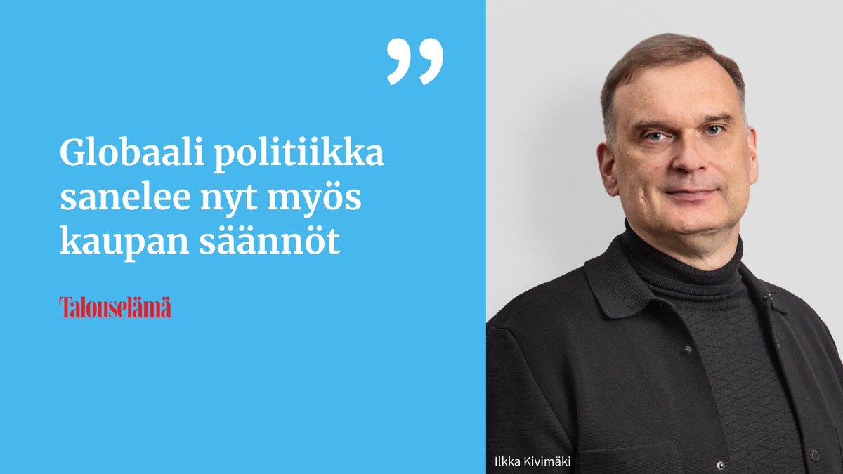 Maki.vc (@makiventures) on Twitter photo Vapaaseen kauppaan tottuneet yritykset joutuvat miettimään strategiansa uudelleen, <a href="/talouselama/">Talouselämä</a> vieraskolumnisti <a href="/ilkkakivimaki/">Ilkka Kivimaki</a> kirjoittaa.
Lue koko artikkeli: lnkd.in/eMSsPaiJ Vapaaseen kauppaan tottuneet yritykset joutuvat miettimään strategiansa uudelleen, <a href="/talouselama/">Talouselämä</a> vieraskolumnisti <a href="/ilkkakivimaki/">Ilkka Kivimaki</a> kirjoittaa.
Lue koko artikkeli: lnkd.in/eMSsPaiJ