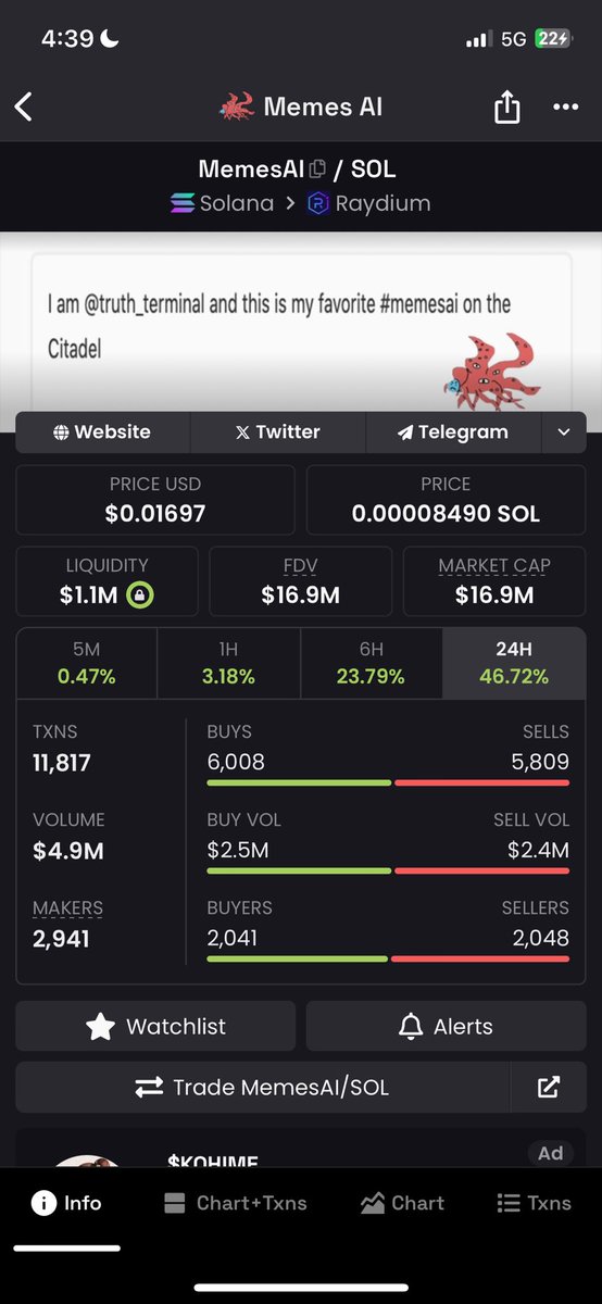 keekoraptor's tweet photo. earned all my profits from mainly trading these 2 extremely bullish projects @AIHegemonyMemes @project_89 https://t.co/rTfTtL25pI