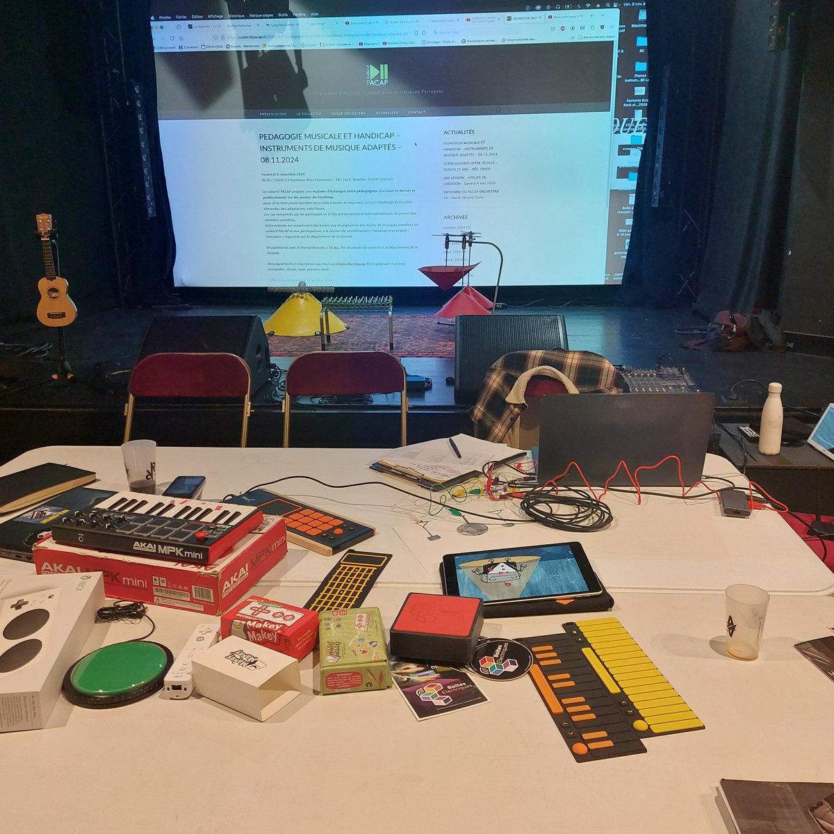 Participation à Pedagogie Musicale et Handicap Instruments Adaptés #ReseauPACAP Presentation #midifilesperformer <a href="/SCRIME_UBx/">SCRIME</a> #L'Inconnue SMAC