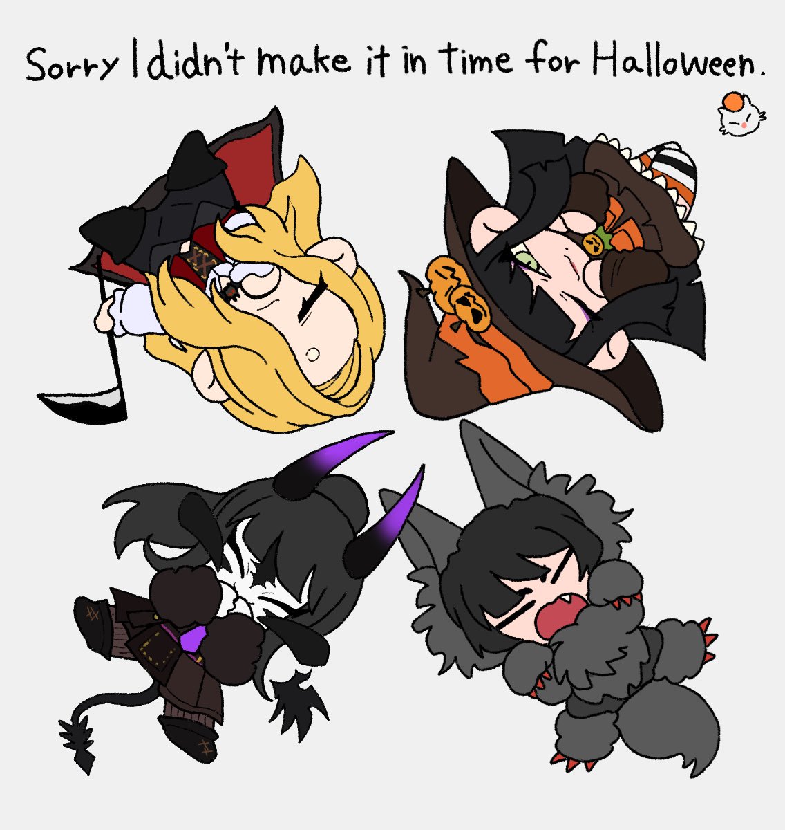 🎨: glaa_da 

Ehehehe!  Happy (belated) halloweeeeeeen!!  It is never too late for cute xiith legion!!!!!