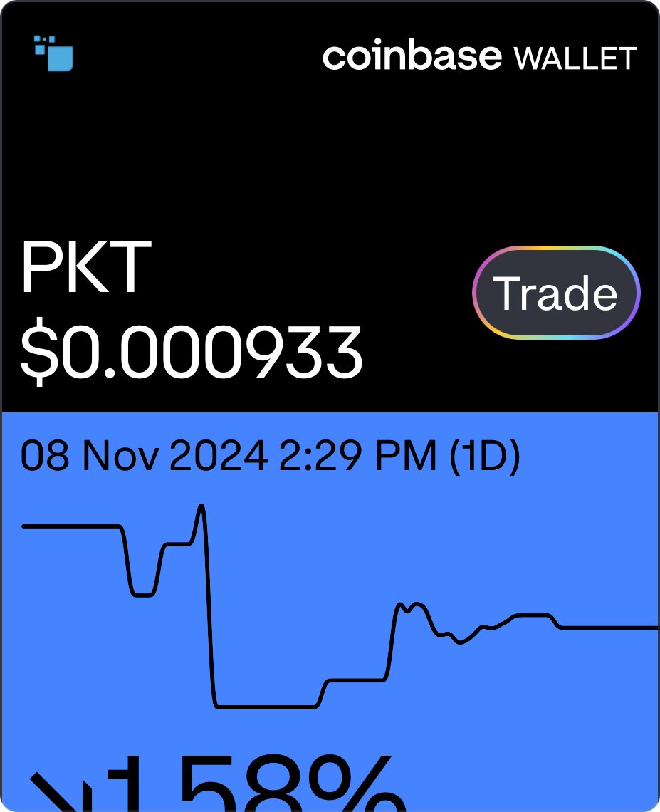 jessforfun2's tweet photo. Check out PKT on Coinbase Wallet! Use my link to join in on the fun and trade with live price charts. https://t.co/jtExNtHSYE https://t.co/G5C0CVyD4y