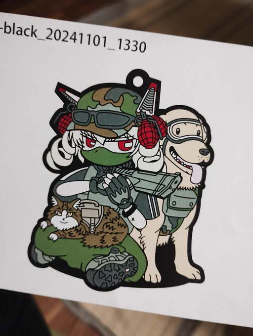 サバゲ用ラバーキーホルダーなんだぜ…? #とめアート 
