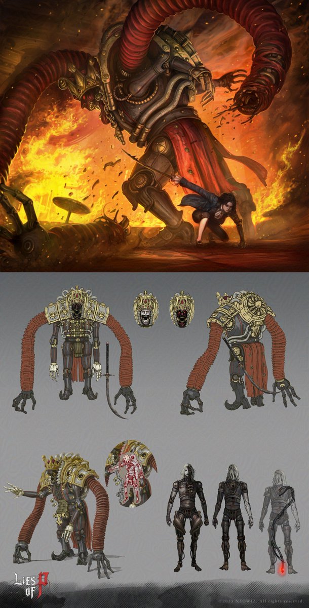 Daen_am's tweet photo. first time seeing this LoP concept art and wow🫨🤯 majestic design as always, i really hope they atleast mention or show Romeo again in the dlc even if it seems unlikely but we never know... since P is (assumingly) going to Neverland🧚‍♂️ #LiesofP https://t.co/aAtzKn4g1T