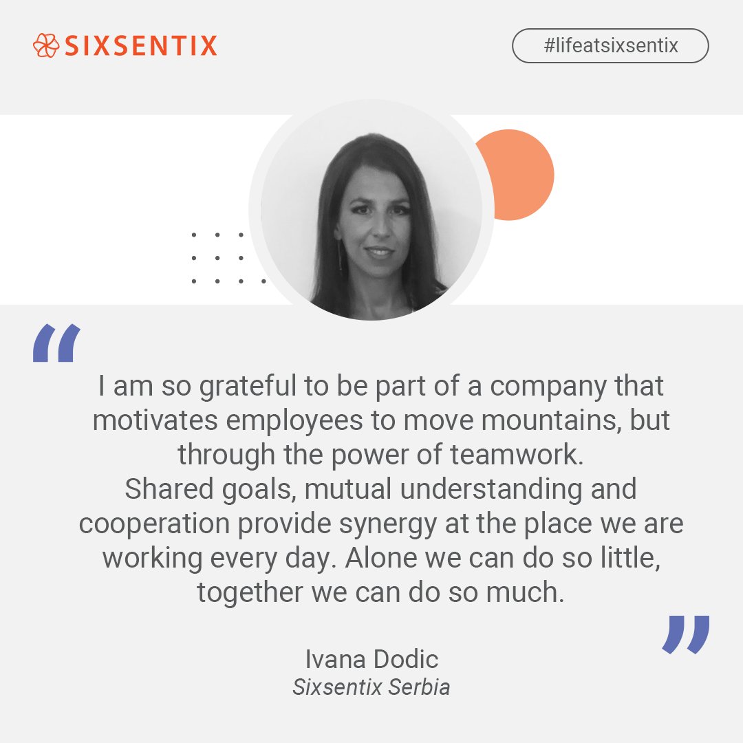 Sixsentix's tweet image. Believing in the strength of collaboration, at Sixsentix, we foster an environment where teamwork transforms challenges into achievements.
Driven by our employees' dedication, we continue to innovate and excel beyond limits!

#lifeatsixsentix #teamwork #breakingthelimits