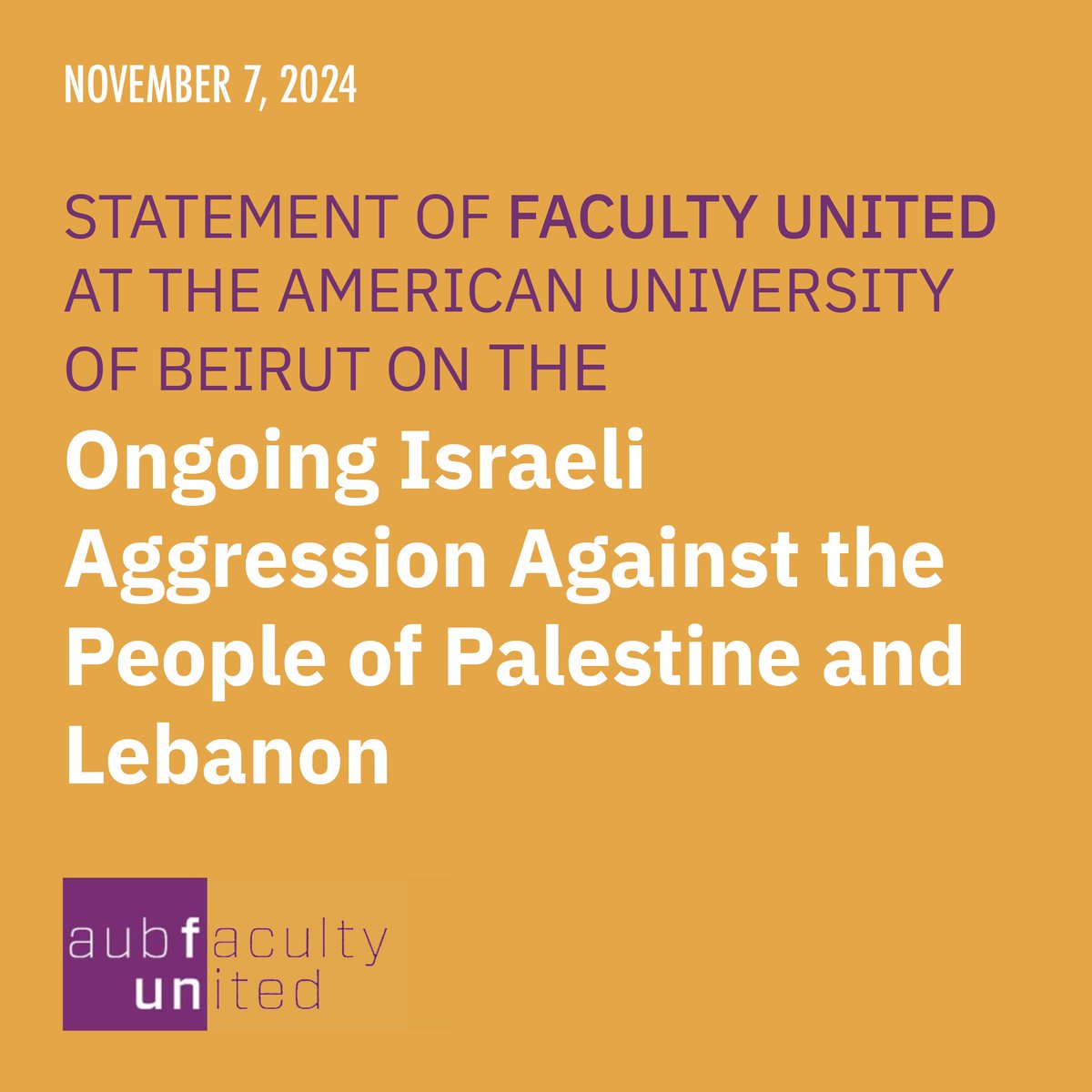 AUB Faculty United tweet media