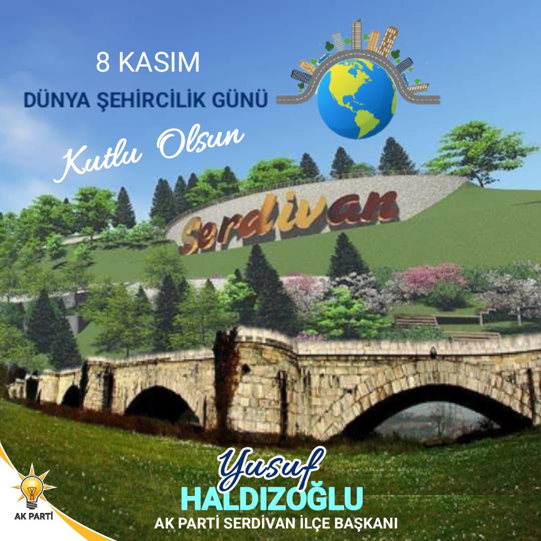 akpartiserdivan's tweet photo. Gelecek Nesillere Daha Yaşanabilir Şehirler ve Yaşanabilir Bir Dünya Bırakmak İçin Çalışıyoruz.

8 Kasım Dünya Şehircilik Günü Kutlu Olsun. #sakarya #serdivan 
 #8kasımdünyaşehircilikgünü https://t.co/S5j5jukj1q