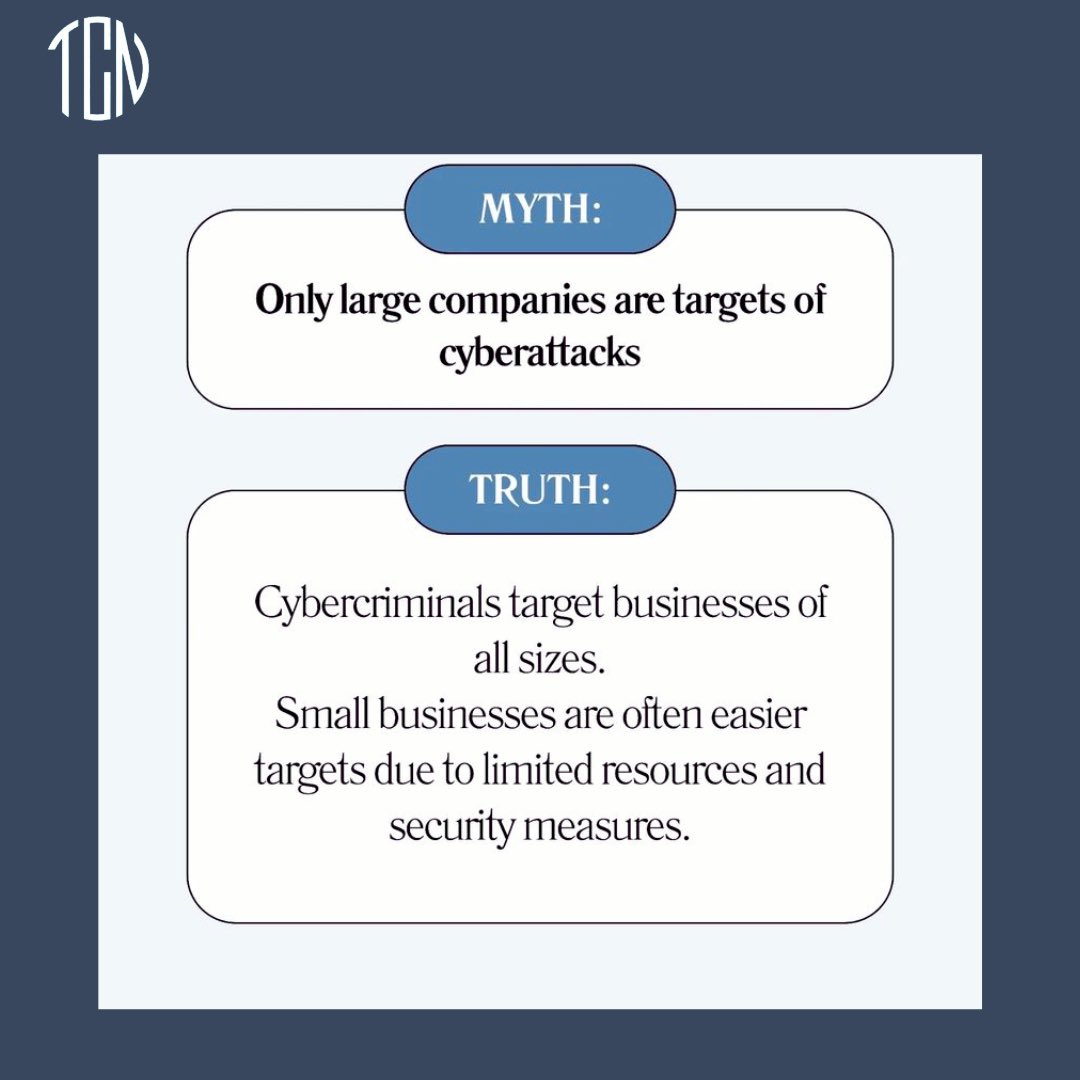 TheCyberNectar's tweet photo. A few myths &amp; facts about cybersecurity to start your week🙃

#cybersecurity #safety #new #november https://t.co/WS9TEAU3HY