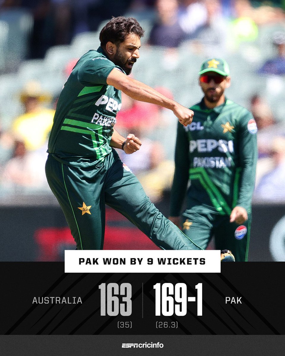 Pakistan level the series with a statement win 🔥 

es.pn/AUSvPAK24-ODI2 | #AUSvPAK