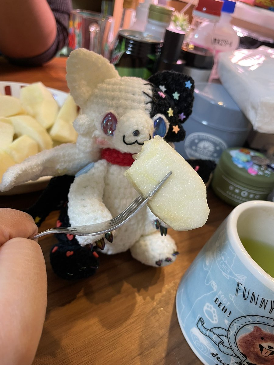 chibikumarun's tweet photo. ソラ「ラフランス?そんなの向こうの世界にはないなぁ。」
どう?美味しい?
ソラ「変わった味がする!!美味しいかも?」
いただきもののラフランス食べてます🍐美味しい?気がする!
#みみぐる #Droptail https://t.co/FtwQxaSQgO