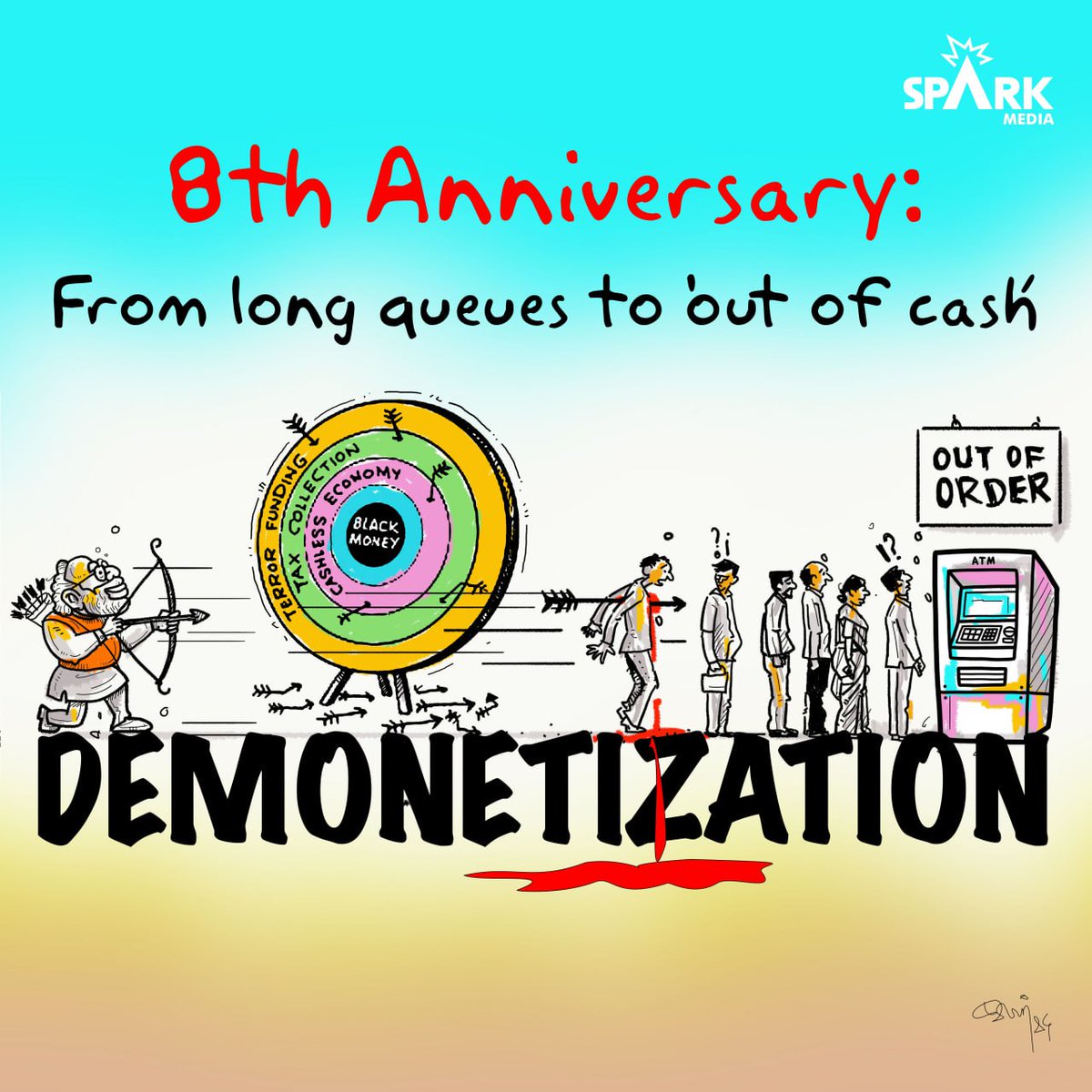 SparkPluz_'s tweet image. 🎨 #SparkToon | Demonetisation!

#DEMONetisation #India #SparkMedia