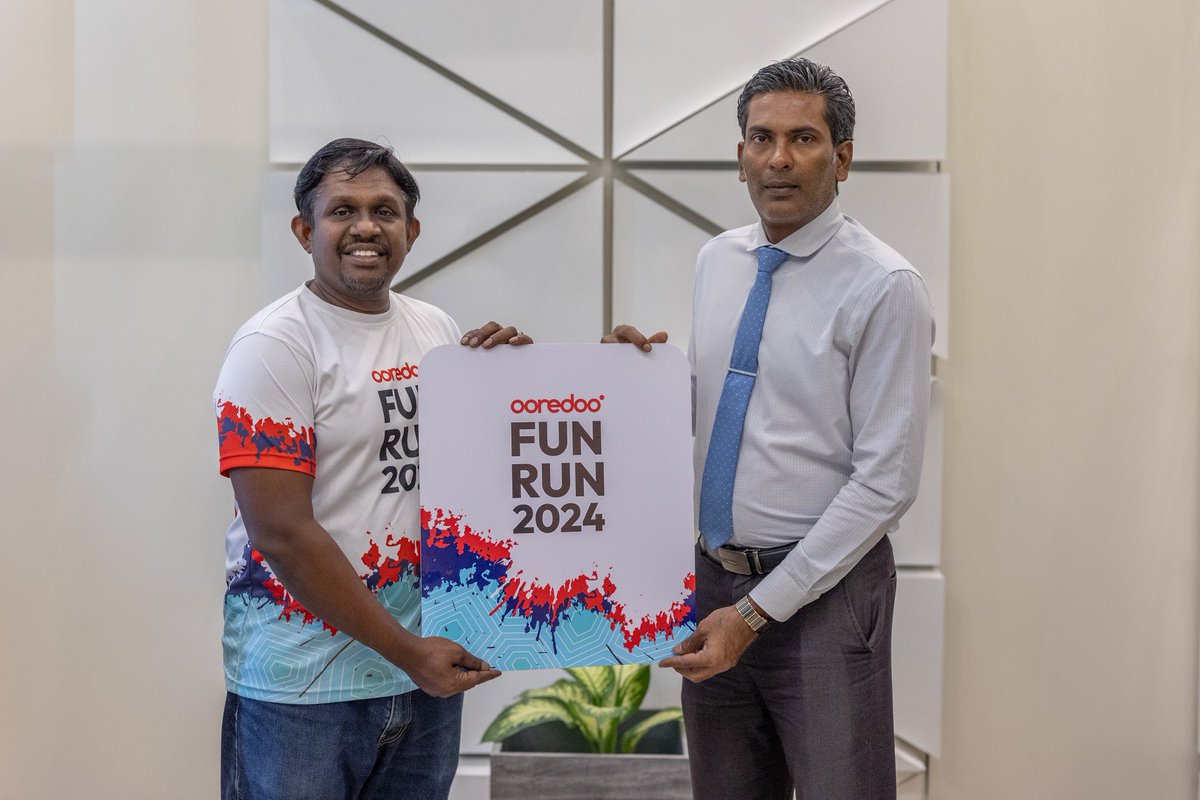 OoredooMaldives's tweet photo. Excited to partner with @hdcmaldives as our official hosting partner for Fun Run 2024! Together, weโre set to bring a memorable event to life. Ready to join us for some fun? โจ
#funrun2024 https://t.co/E86qtcnJWo