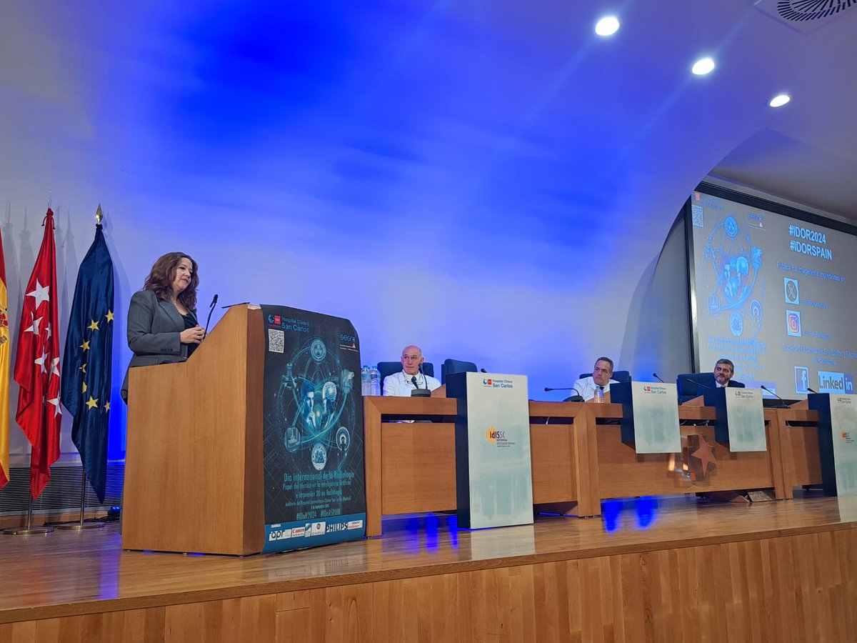 Comienza el #iDoR2024 con <a href="/FatimaMatute/">Fatima Matute Teresa</a> Consejería de Sanidad de <a href="/SaludMadrid/">Salud Madrid</a> <a href="/ComunidadMadrid/">Comunidad de Madrid</a> en el Hospital Universitario Clínico San Carlos #SomosClinico 

Jornada de #Radiología para los #TSIDMN #TSRT

#Radioterapia #SeGrado