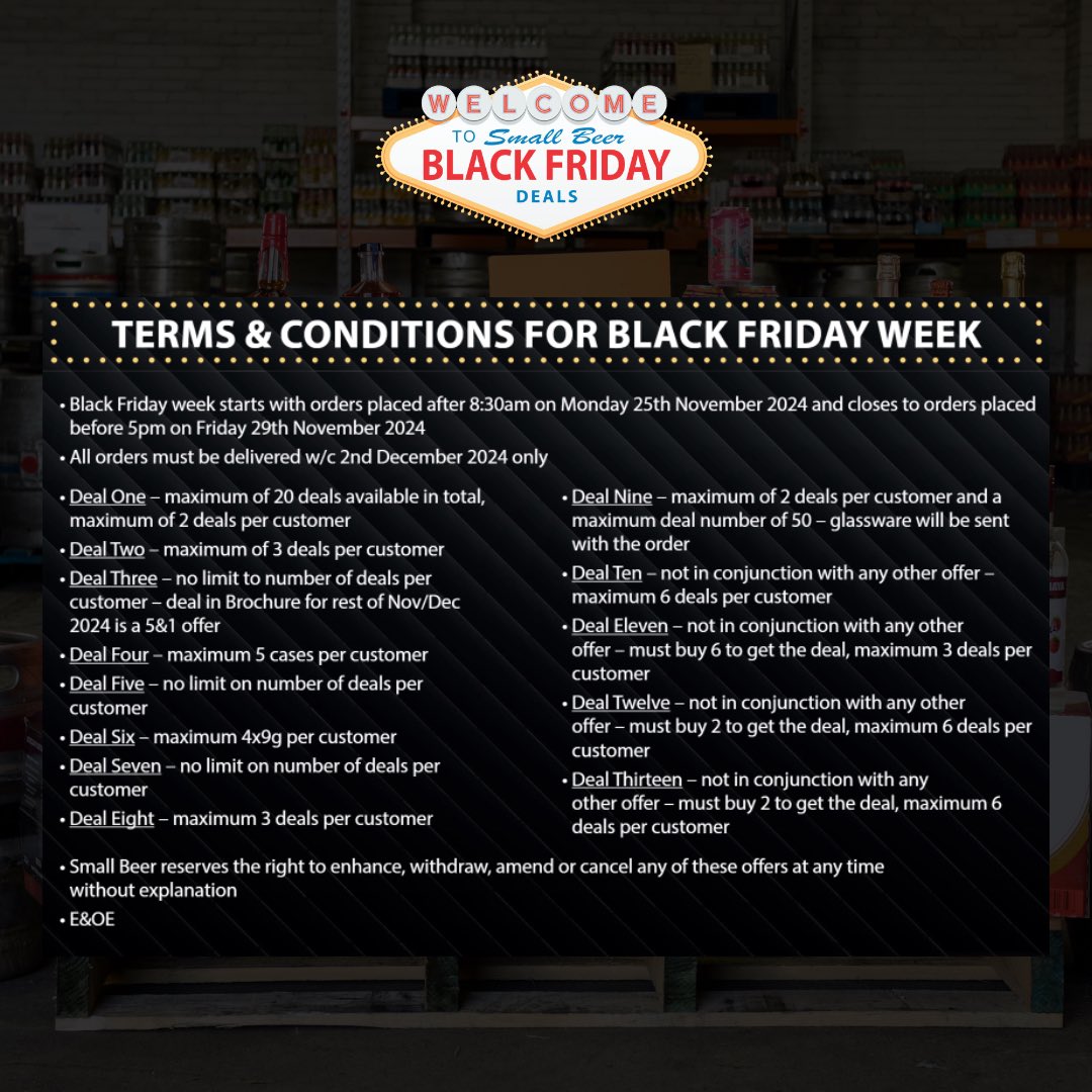 𝘼𝙙𝙫𝙖𝙣𝙘𝙚𝙙 𝙬𝙖𝙧𝙣𝙞𝙣𝙜 ⚠️🚨

🎉 Are you ready to stock up and save? 🥤💰

Our week-long Black Friday Sale starts on November 25th! Get ready to sip, save, and celebrate! 🗓️✨

#BlackFriday #DrinkDeals #SupportLocal #christmasiscoming