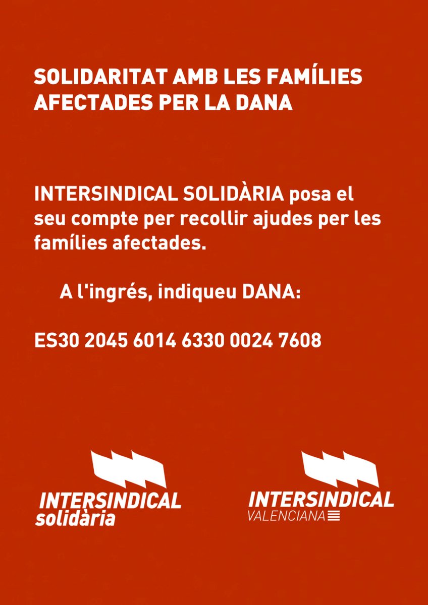 galizaCIG's tweet photo. 😟A CIG manifesta a súa solidariedade coas vítimas da #DINA
🔴Apoia a mobilización promovida pola @IntersindicalV  para exixir responsabilidades políticas e a dimisión de #Mazón
🗓️Mañá sábado, día 9 de novembro
👉https://t.co/U4eGC8cLeV https://t.co/Oaa9dPYQxR