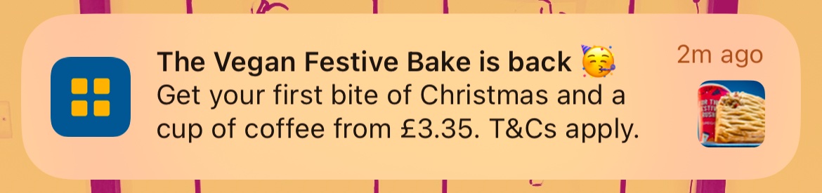 daneverest's tweet photo. Just so everyone knows, I did this. I tweeted @GreggsOfficial last year asking for it and it looks like they remembered specifically my tweet and relented. I take full credit. You’re welcome. 🤣
https://t.co/GjvdEgbQe3 https://t.co/ozwZWQ2ANP