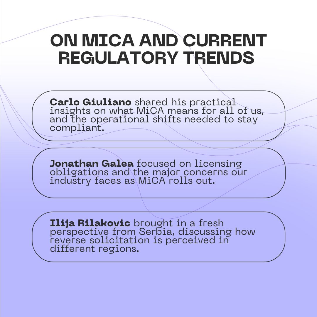 EuEthInstitute's tweet photo. @reg3conf ▶︎ On MiCA and Current Regulatory Trends with Carlo Giuliano, @ImpermanentGain, and @LawyerWooden https://t.co/0B0u94Du4p