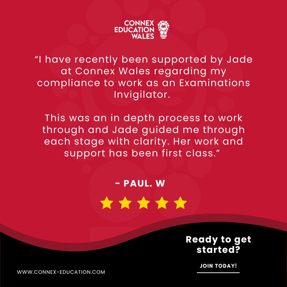 Fantastic feedback for Jade from our #ConnexWales team! 👏

Are you looking for teaching roles in North or South Wales, why not get in touch with the team today:

☎️ Swansea Office: 01792 989030
📲Cardiff Office: 02922 749839
📫 wales@connex-education.com

#ClientFeedback