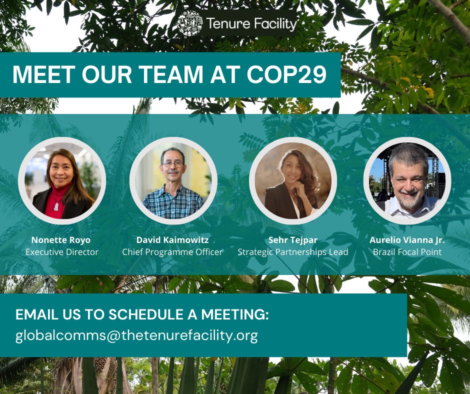The Tenure Facility (@tenurefacility) on Twitter photo 🌍Tomorrow marks the beginning of #COP29!
Our team will be on the ground, sharing powerful stories and tangible impacts of what further funding could mean for Indigenous Peoples, Afro-descendants, and local communities.
📩Connect with us at: globalcomms@thetenurefacility.org 🌍Tomorrow marks the beginning of #COP29!
Our team will be on the ground, sharing powerful stories and tangible impacts of what further funding could mean for Indigenous Peoples, Afro-descendants, and local communities.
📩Connect with us at: globalcomms@thetenurefacility.org