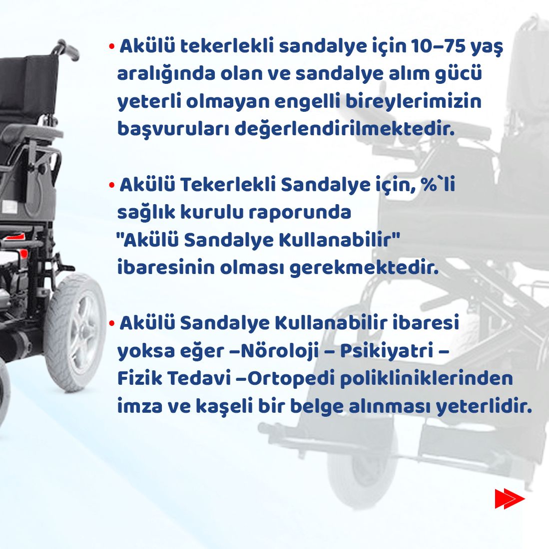 tofdgenelmerkez's tweet photo. Akülü sandalye alma şartları nelerdir?

#TOFD #TürkiyeOmurilikFelçlileriDerneği #HayataTuruncuBak #tekerleklisandalye #manueltekerlekli #manueltekerleklisandalye #STK #destek #yardım #akülüsandalye #akülütekerleklisandalye #akulusandalye #akulutekerleklisandalye https://t.co/uSQ1DiQAvU