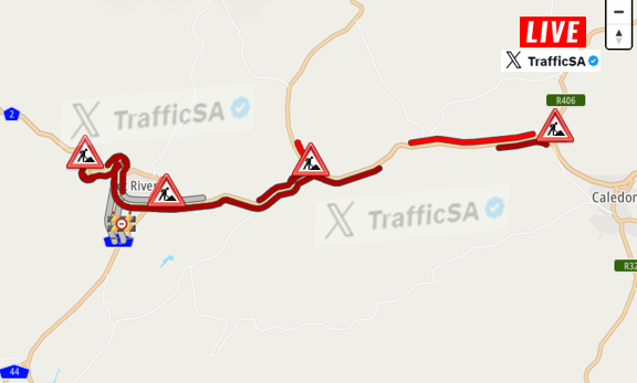 TrafficSA's tweet photo. Western Cape - N2 Route: Multiple stop / go controls + extended travel times and waiting around periods #BotRivier #Caledon https://t.co/ljwjvn5pyY
