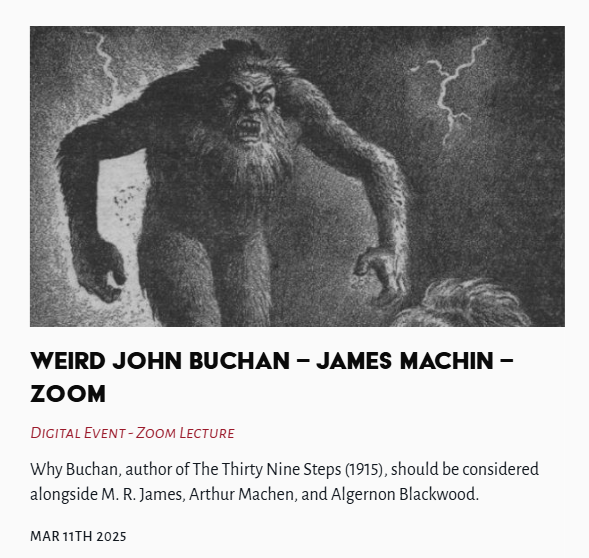 The Last Tuesday Society & Viktor Wynd Museum (@thelasttuesdays) on Twitter photo Tonight's Lecture - Weird John Buchan – James Machin - Zoom
#JohnBuchan #JamesMachin <a href="/TheLastTuesdayS/">The Last Tuesday Society & Viktor Wynd Museum</a>
thelasttuesdaysociety.org/event/weird-jo… Tonight's Lecture - Weird John Buchan – James Machin - Zoom
#JohnBuchan #JamesMachin <a href="/TheLastTuesdayS/">The Last Tuesday Society & Viktor Wynd Museum</a>
thelasttuesdaysociety.org/event/weird-jo…